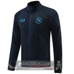 Ropa Deportiva Con Cremallera Larga Napoli 2024 2025 Blu Marino