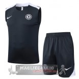 Set Completo Chelsea Maglia Formazione Senza Maniche 2025 2026 Grigio Navy Bianco