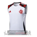 Maglia Flamengo Senza Maniche Formazione 2025 2026 Bianco Rosso