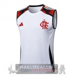 Maglia Flamengo Senza Maniche Formazione 2025 2026 Bianco Rosso