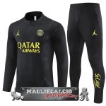 Paris Saint Germain Insieme Completo Nero I Giallo Felpa Da Allenamento 2023-24
