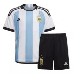 Argentina Set completi Bambino Maglia Calcio Home 2022 （3 Stella）