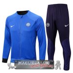 Inter Milan Insieme Completo Blu Purpureo Giacca Lunga Zip 2023-24
