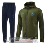 Set Completo Chaqueta Con Capucha Napoli 2024 2025 Blu Verde