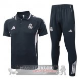 Real Madrid Grigio Navy Rosa Maglia POLO Set Completo 2025 2026