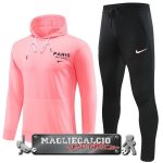 Paris Saint Germain Insieme Completo Rosa Nero Giacca Felpa Cappuccio 2023-24