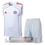 Set Completo Formazione Senza Maniche Maglia Bayern Monaco 2025 2026 Bianco Blu