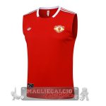 Maglia Formazione Senza Maniche Manchester United 2025 2026 Rosso Bianco