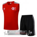 Set Completo Maglia Flamengo Senza Maniche Formazione 2025 2026 Rosso II Nero