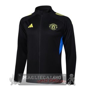 Lunga Zip Giacca Manchester United 2025 2026 Nero Giallo Blu