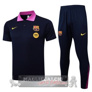 Barcelona Blu Navy Purpureo Maglia POLO Set Completo 2025 2026