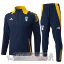 Set Completo Lunga Zip Giacca Italia 2025 Blu Navy Giallo