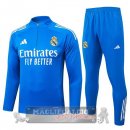 Set Completo Felpa Allenamento Formazione Real Madrid 2025 2026 Blu Bianco