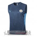 Maglia Senza Maniche Formazione Manchester City 2024 2025 Grigio Blu