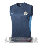 Maglia Senza Maniche Formazione Manchester City 2024 2025 Grigio Blu