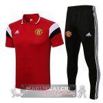 Manchester United rosso nero bianco Maglia Set Completo POLO 2021-22