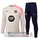 Set Completo Felpa Allenamento Formazione Barcelona 2025 2026 Giallo Rosa