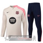 Set Completo Felpa Allenamento Formazione Barcelona 2025 2026 Giallo Rosa