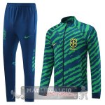 Brasile Insieme Completo Verde Giacca 2022