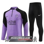 Paris Saint Germain Giocatori Insieme Completo Purpureo Nero Felpa Da Allenamento 2023-24