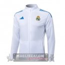 Lunga Zip Giacca Real Madrid 2025 2026 Bianco Blu