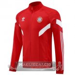 Lunga Zip Giacca Bayern Munich 2024 2025 Rosso Bianco