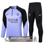 Set Completo Sudadera Formazione Paris Saint Germain 2023-24 Purpureo Nero
