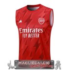 Arsenal Senza Maniche Formazione Maglia Calcio 2023-24 Rosso Bianco