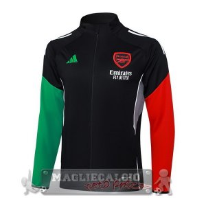 Lunga Zip Giacca Arsenal 2025 2026 Nero Verde Rosso