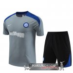 Formazione Set Completo Bambino Inter Milan 2023-24 Grigio Nero Blu