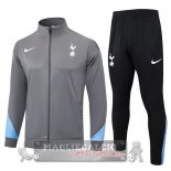 Set Completo Lunga Zip Giacca Tottenham Hotspur 2024 2025 Grigio