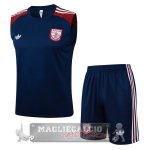 Set Completo Arsenal Maglia Senza Maniche Formazione 2025 2026 Blu Navy I Rosso