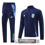 Set Completo Giacca Lunga Zip Italia 2024 Azul Marino