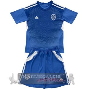 Portiere Maglia Calcio Set Completo Bambino Leeds United 2025 2026 Blu