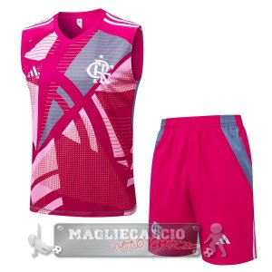 Set Completo Maglia Flamengo Senza Maniche Formazione 2025 2026 Rosa