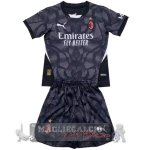 Maglia Calcio Set Completo Uomo Bambino AC Milan Portiere 2024 2025 Nero