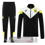 Borussia Dortmund Insieme Completo Nero Giallo Bianco Giacca 2022-23