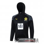 Giacca Felpa Cappuccio Borussia Dortmund 2023-24 Nero Grigio