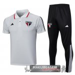 Sao Paulo Grigio Luce Set Completo Maglia POLO 2023-24