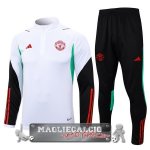 Manchester United Insieme Completo Bianco Nero Verde Felpa Da Allenamento 2023-24