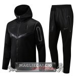 Corea Insieme Completo Nero Felpa Cappuccio 2022