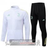 Set Completo Lunga Zip Giacca Juventus 2025 2026 Bianco I Nero
