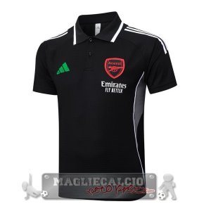 Arsenal Maglia POLO 2025 2026 Nero Rosso Verde