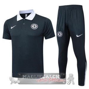 Chelsea Grigio Navy Bianco Maglia POLO Set Completo 2025 2026