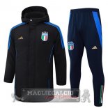 Set Completo Giù Giacca Italia 2025 Nero Blu