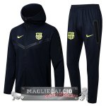 Barcellona Insieme Completo Nero Felpa Cappuccio 2022-23