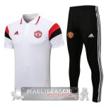 Manchester United bianco rosso nero Maglia Set Completo POLO 2021-22