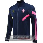Set Completo Lunga Zip Giacca Juventus 2024 2025 Blu Navy Rosa