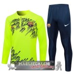 Felpa Da Allenamento Set Completo Barcelona 2023-24 Verde Fluorescente