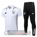 Germania Bianco Nero Maglia POLO Set Completo 2025